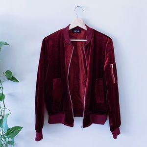 Velvet Bomber Jacket